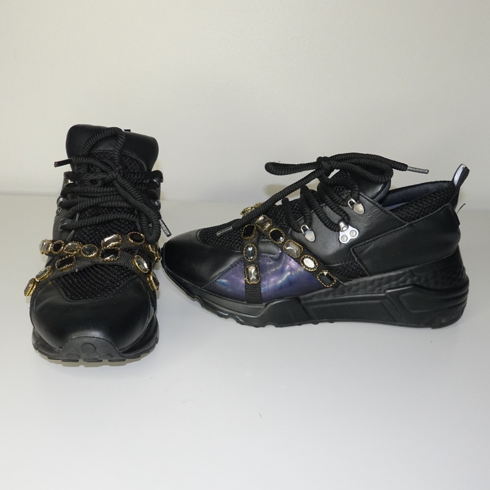 Steve Madden Gold Rhinestone Sneakers 7.5